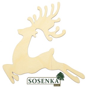 Renifer zawieszka - ozdoba ze sklejki 15,5cm 