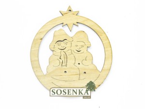 Bombka ażurowa nr 11 Dwa Bałwanki