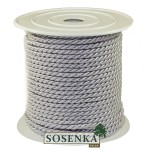 Sznurek oplatany 3,2mm/1mb SREBRNY