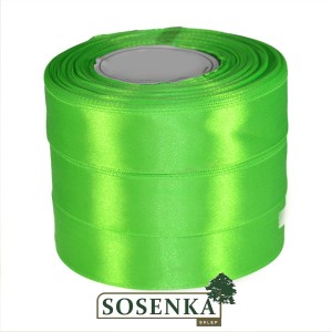 Tasiemka satynowa 25mm/32mb JASNY ZIELONY 8074