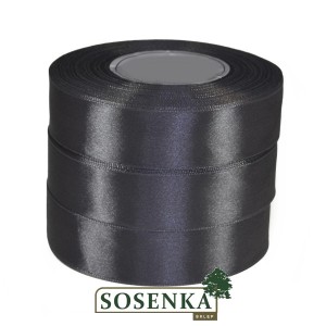 Tasiemka satynowa 25mm/32mb SZARA CIEMNA 8140