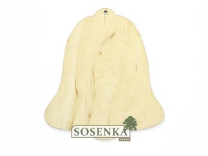 Dzwonek zawieszka ze sklejki pełny do ozdabiania