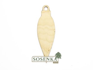 Ozdoba choinkowa nr 47 podłużna ze szpicem