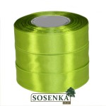Tasiemka satynowa 25mm/32mb JASNA ZGNIŁA ZIELEŃ 8078