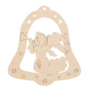 Dzwonek ażurowy nr 3 ANIOŁEK Z TRĄBKĄ