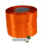 Tasiemka satynowa 25mm/32mb POMARAŃCZOWY NEON 8027