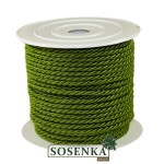 Sznurek oplatany 3,2mm/1mb OLIWKA