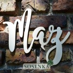 MĄŻ - duży napis ze sklejki 