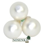 Bombki szklane na druciku srebro perłowe 2cm/36szt.  